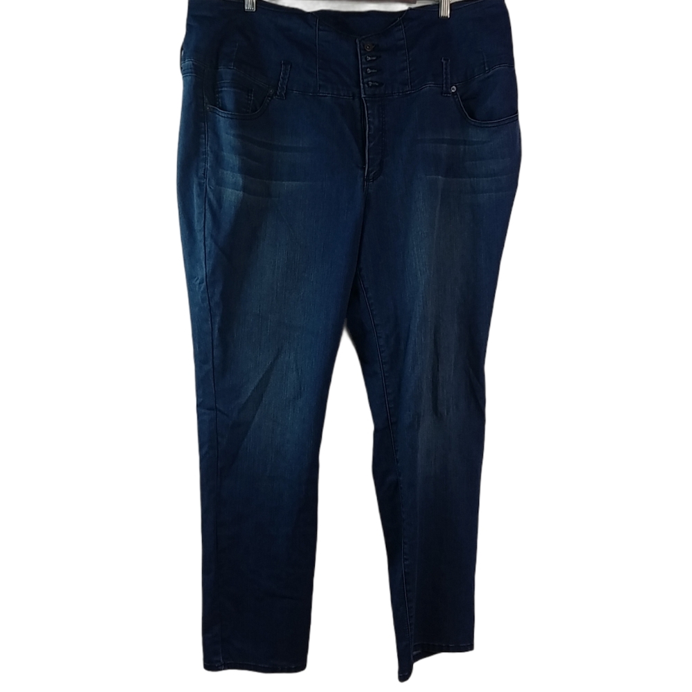 Bongo 22W High Waist Dark Stretch Jeans Plus
